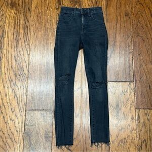 Madewell Black curvy high rise skinny jeans